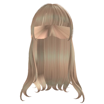 Blonde Wavy Hair with Straight Bangs