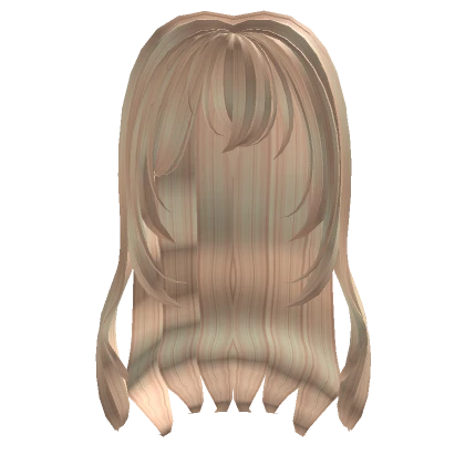 Blonde Wavy Hair With Long Curtain Bangs