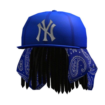 Messy Dreads Fitted Cap with Bandana