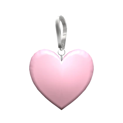 Heart Plushie Keychain Pink 