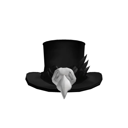 death's dapper crow skull halloween top hat 