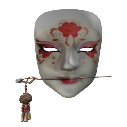 Flowering Hanfu Mask - Lantern Hairpin [Red]