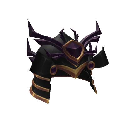 Black & Purple Crystal Samurai Helmet