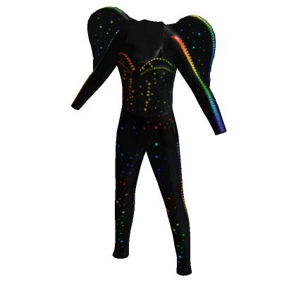 Designer rainbow rhinestone bodysuit - DRESSX