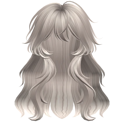 Shy Fluffy Wavy Girly Anime Hair (Platinum Blonde)