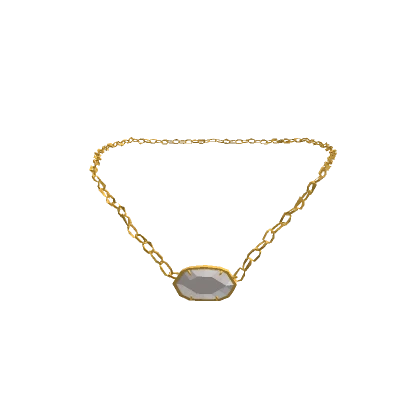 White Preppy Necklace Gold 3.0