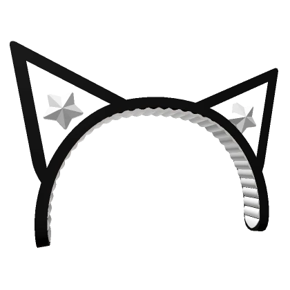 Cat Star Ears Headband (Black)