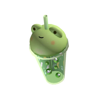 Cute Frog Boba In Hand