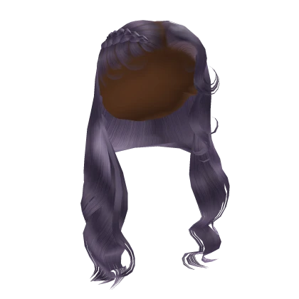 Wavy Middle Part W/ Braid [Lilac Purple]