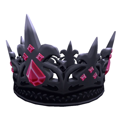 Blood Gem Jewelled Obsidian Crown of Kings