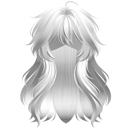 Lush Fluffy Wavy Anime Hairstyle (White)