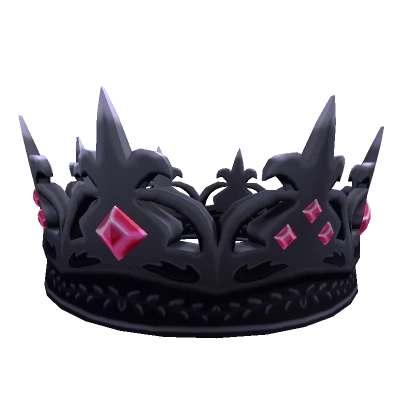 Blood Gem Jewelled Obsidian Crown of Queens