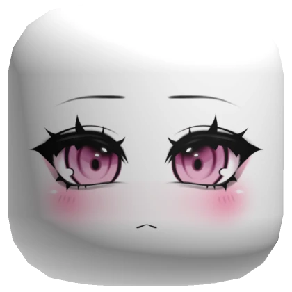 Pastel Goth Anime Face [White]