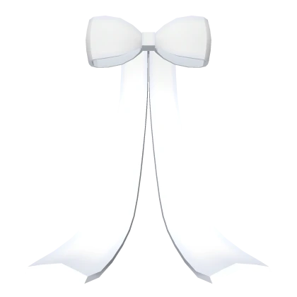 Classy White Elegant Back Bow Ribbon Train