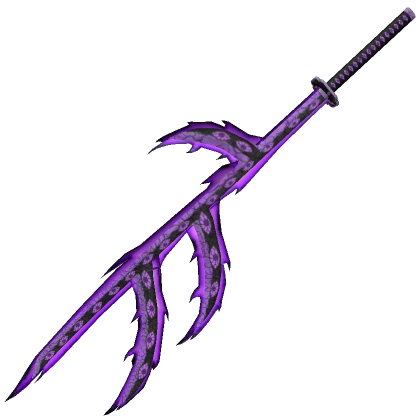 Purple Fire Spikes Eye Katana