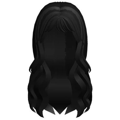 long flowy wavy preppy hair in black