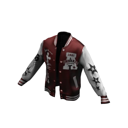 y2k Baseball Jacket Red 