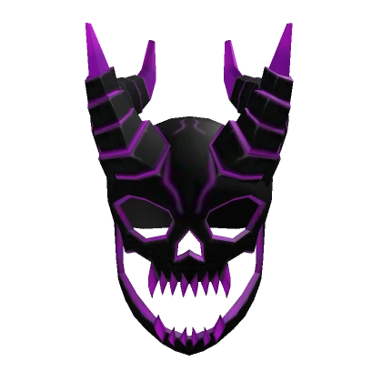 Purple Horned Demon Skull