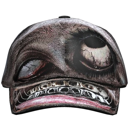 leather "grillz" painted cap