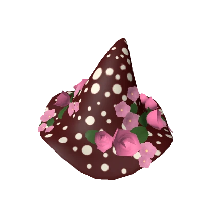 Red Cottagecore Mushroom Witch Hat 