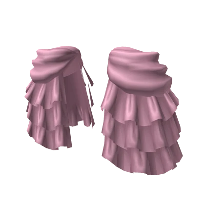 Ruffled Bustle Accents in Pink