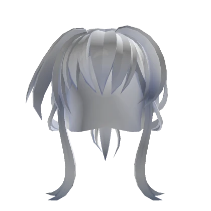 White Anime Ponytail