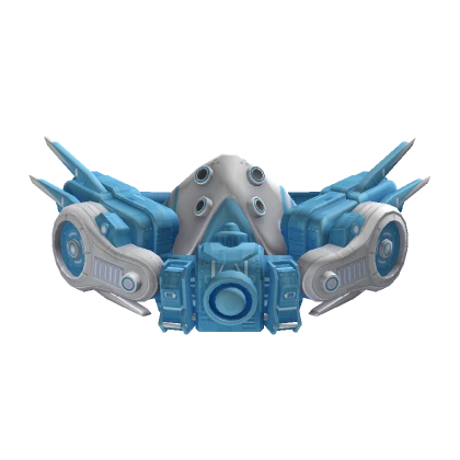 WHITE/BLUE Cyber Face Mask