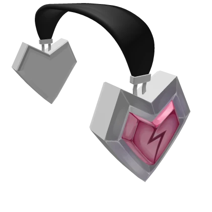 Pink Heart Headphones