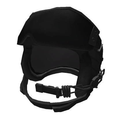 Black Helicopter Pilot Headgear Open