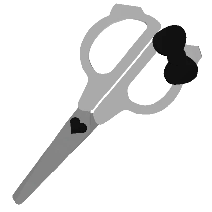 Black scissors with bow 