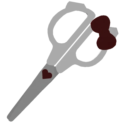 Red scissors with bow 