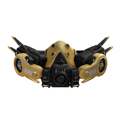 BLACK / GOLD Cyber Face Mask 