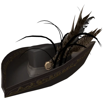 Brown Regal Feather Victorian Vampire Cavalier Hat