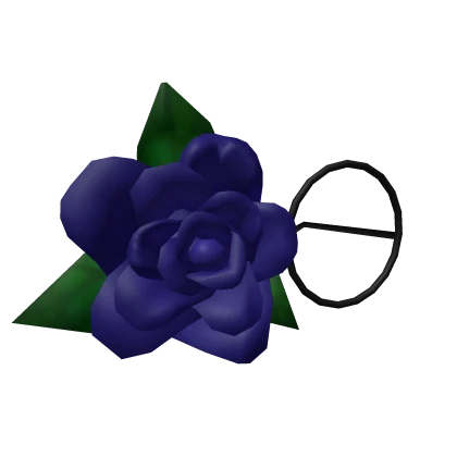 Blue Rose Glasses (Black Frames)