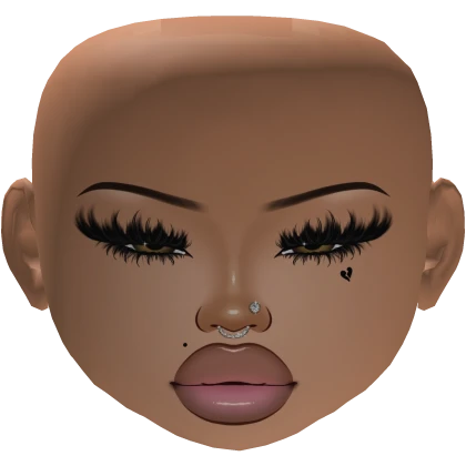 Baddie Latina Girl Mesh Makeup Gloss lips lashes