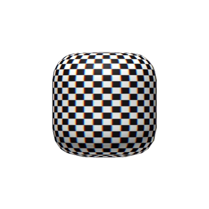 Glitchy Checkerboard Faceless Mask