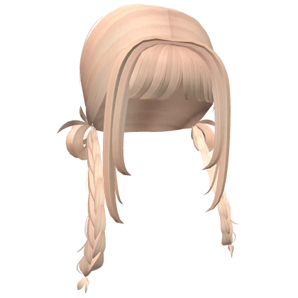 Y2K Braided Buns Low Pigtails in Blonde