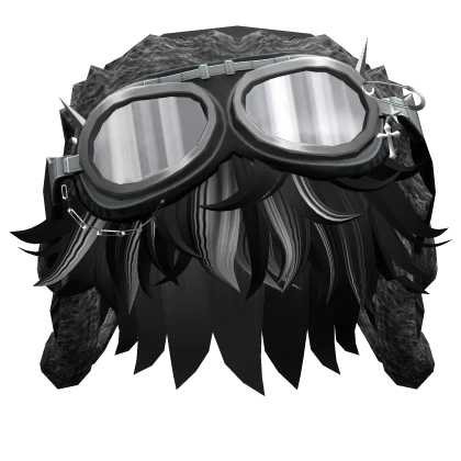 Black&Gray Cool Boy Hair w/ Y2K Goggles Ushanka