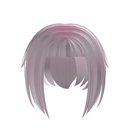 ✞ : cute fluffy goth bob w/ micro bangs - pink