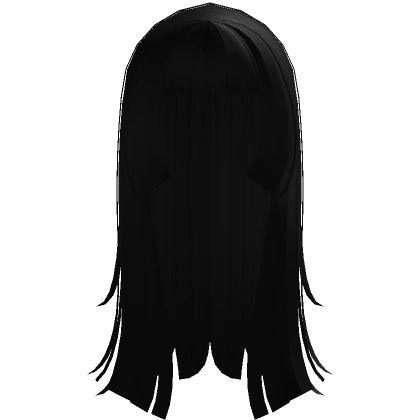 Cute Wispy Hime Haircut Black