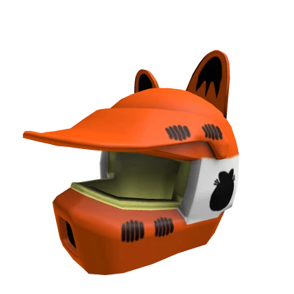 Orange Cat Motocross Helmet