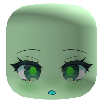 Glorpi Glorp Alien Miku green surprised shy face