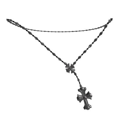 ✠chrome cross necklace 1.0✠