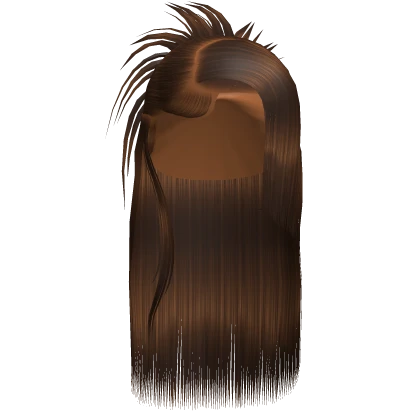 ☆ | Brown Spiky Half Updo