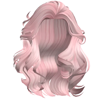 Casually Tossed Messy Hair Light Pink