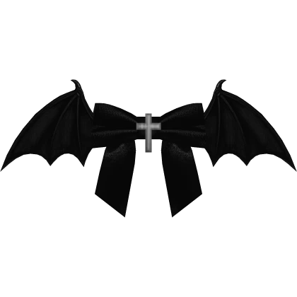 🖤 gothic vampire bat wings & bow