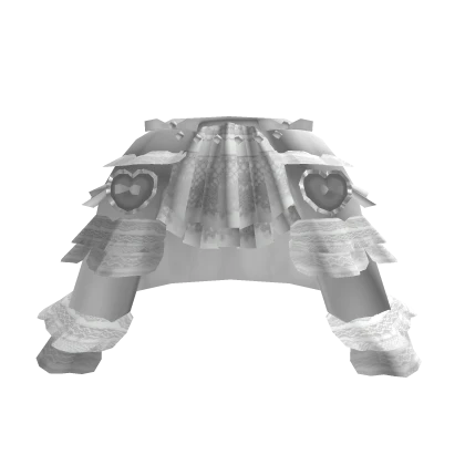 Valentines Heart Hime Rococo Dress in White