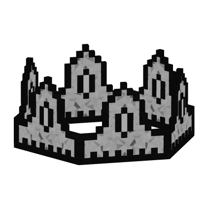 White Sparkle Time 8-Bit Royal Crown
