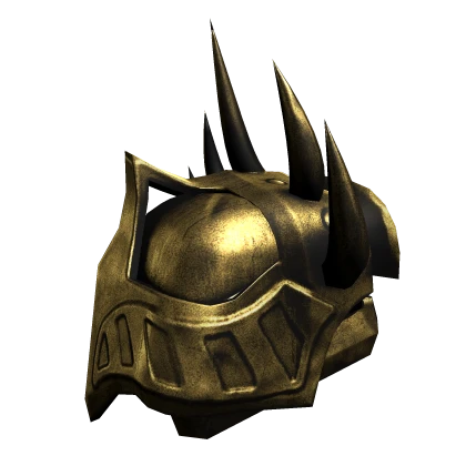 Gold Demon Medieval Knight Right Pauldron