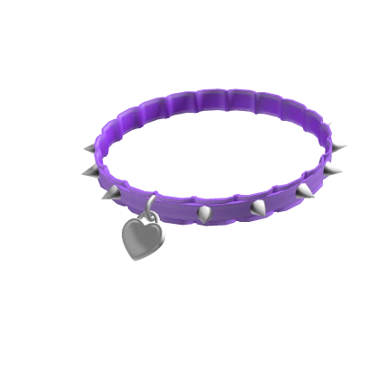 Spikey Purple Heart Choker 3.0